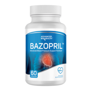 Bazopril bottle with natural ingredients for blood pressure support