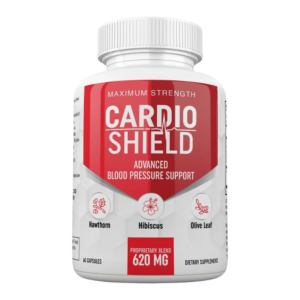 Cardio Shield bottle with natural ingredients for heart health