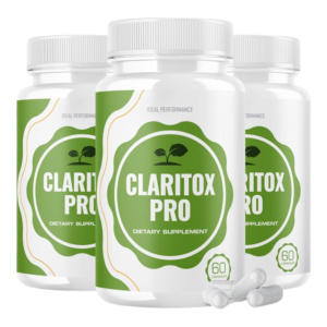 Claritox Pro bottle with natural ingredients for vertigo and dizziness support