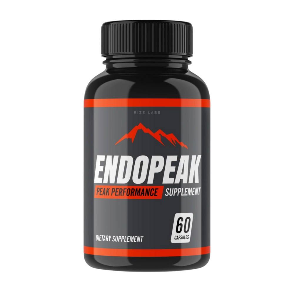 EndoPeak bottle with natural ingredients for male enhancement.