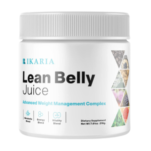 Ikaria Lean Belly Juice bottle with natural ingredients for weight loss and metabolic support.