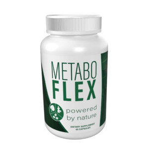 Metabo Flex bottle with natural ingredients for metabolism support.