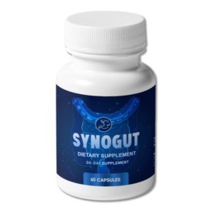 SynoGut bottle with natural ingredients for digestive support