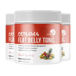 Okinawa Flat Belly Tonic powder in a glass.