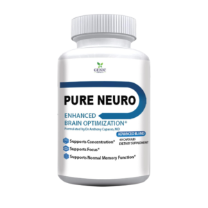 Pure Neuro bottle with natural ingredients for nerve support.