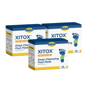 Xitox Foot Pads on the bottom of feet.