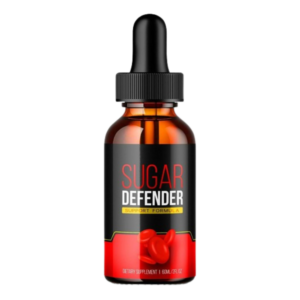 Sugar Defender supplement bottle with natural ingredients for blood sugar support.