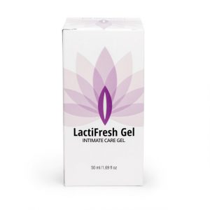 LactiFresh Gel bottle for intimate feminine care, featuring lactic acid and aloe vera
