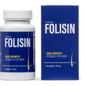 Folisin hair regrowth supplement to prevent hair loss and support healthy hair growth.