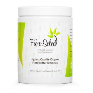 Container of Fibre Select powder supplement for dietary fiber support and overall well-being