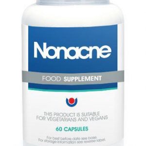 Bottle of Nonacne supplement capsules for acne support and skin health